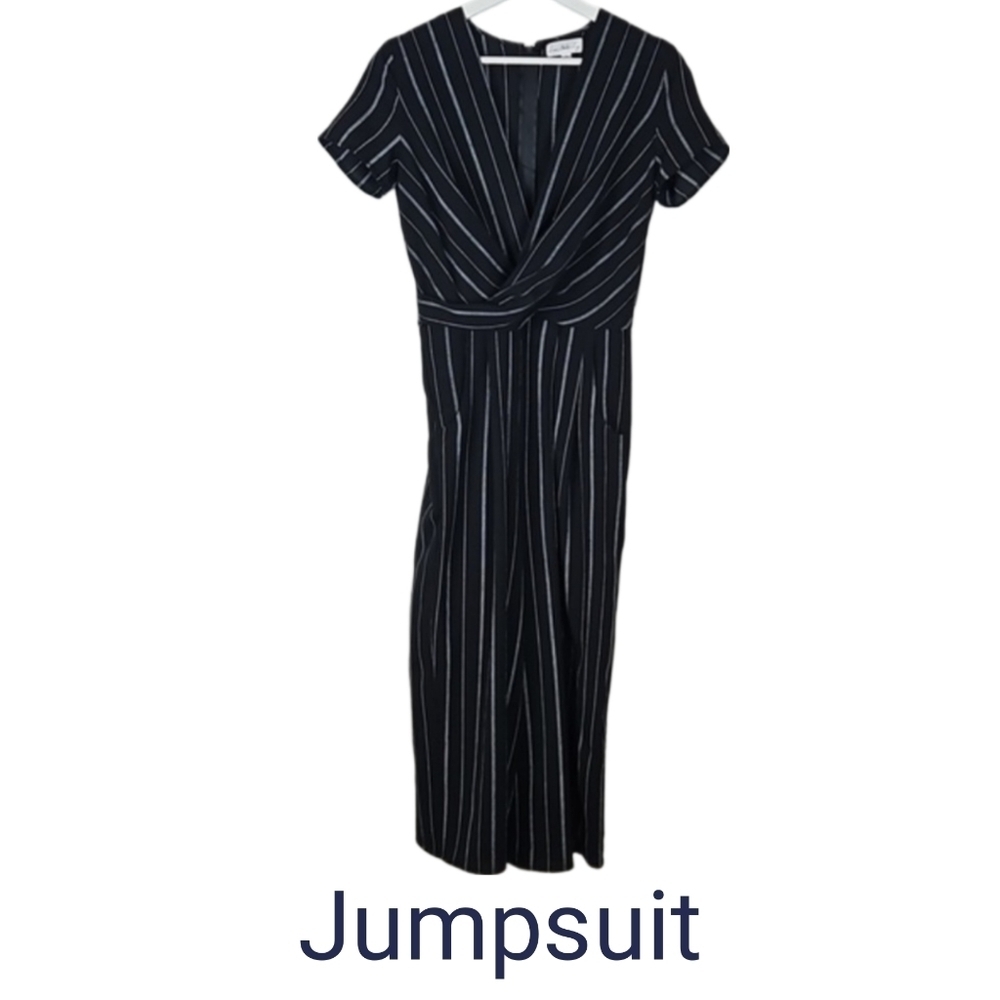 Pants Jumpsuit Striped with Wrap Style Bust Size 3